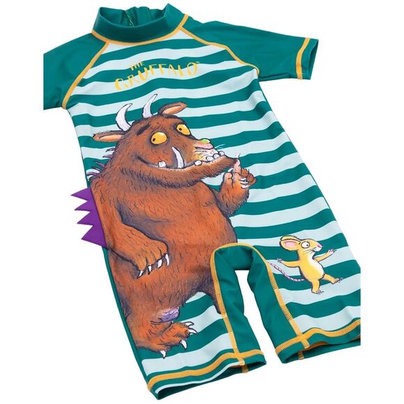 The Gruffalo Childrens/Kids One Piece Bathing Suit / Green/White/Yellow - Picture 2 of 3